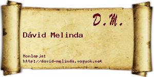 Dávid Melinda névjegykártya