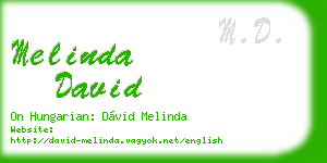 melinda david business card