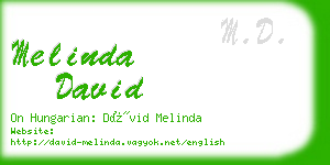 melinda david business card